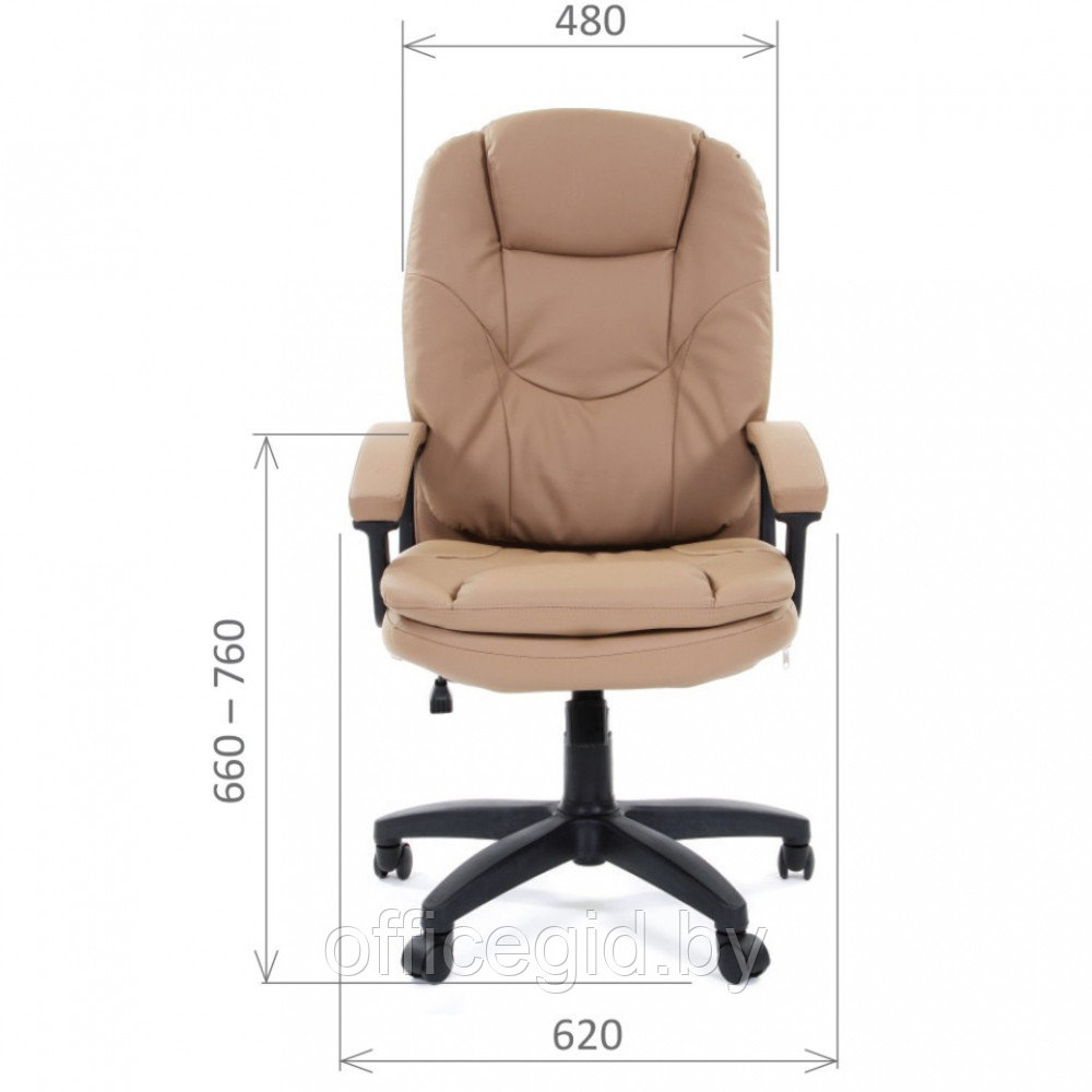 Кресло для руководителя "CHAIRMAN 668 LT", экокожа, пластик, коричневый - фото 2 - id-p188893323