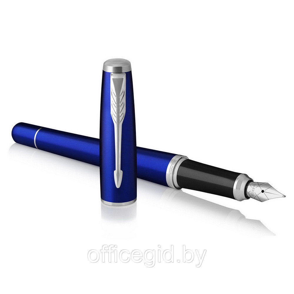 Ручка перьевая "Parker Urban Nightsky Blue CT", F, синий, серебристый, патрон синий