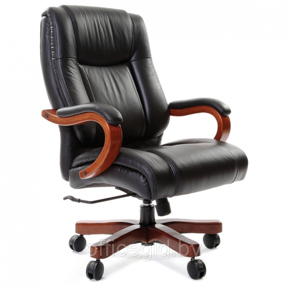 Кресло для руководителя "Chairman 403", кожа, металл, дерево, черный - фото 1 - id-p188893332