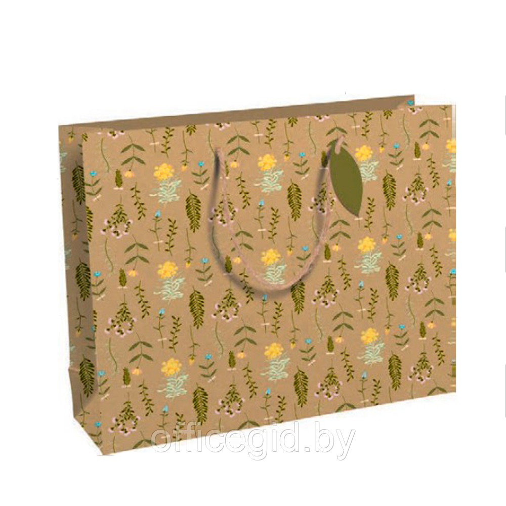 Пакет бумажный подарочный "Immortelle", 37.3x11.8x27.5 см, разноцветный - фото 1 - id-p188890611