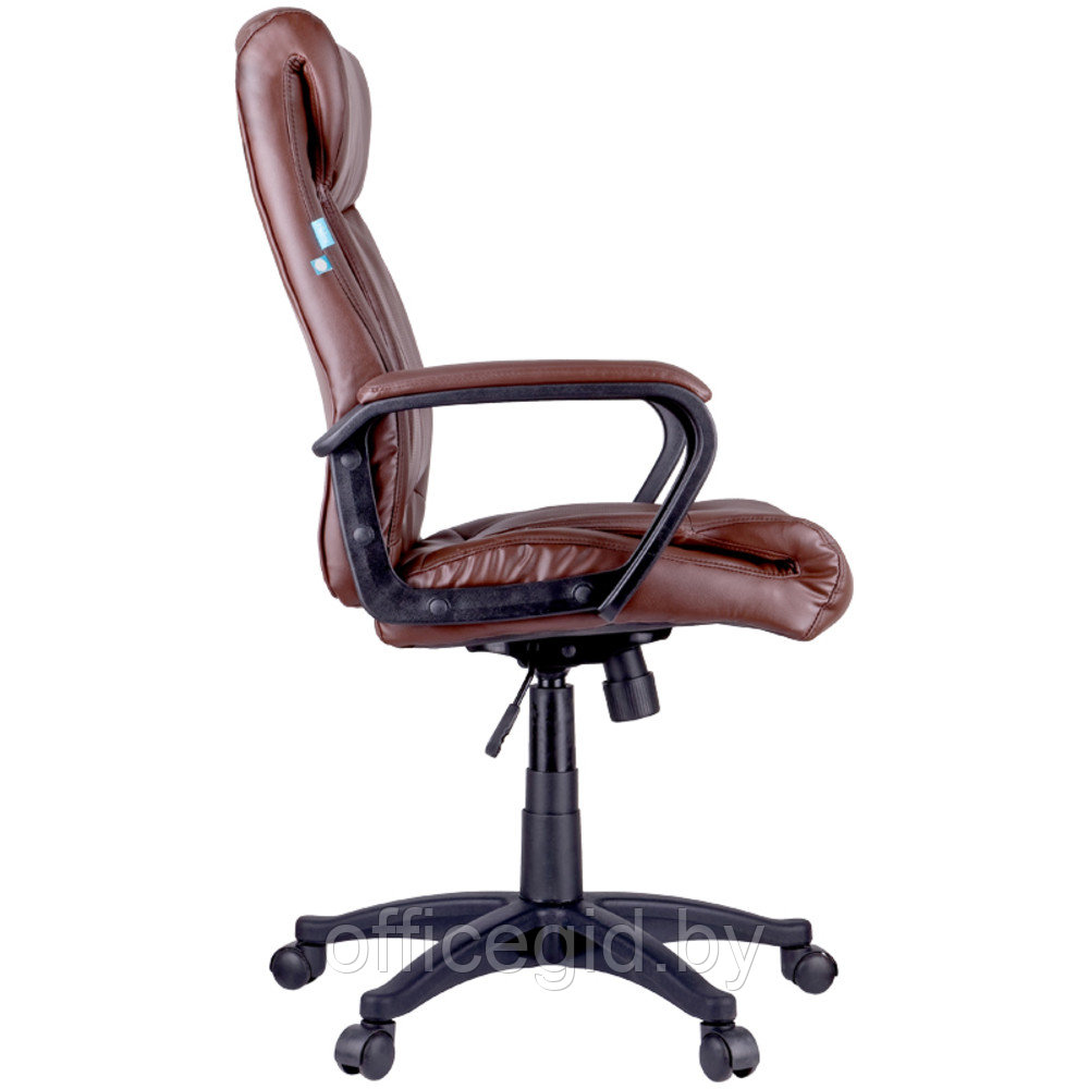 Кресло для руководителя Helmi "HL-E02 Income", экокожа, пластик, коричневый - фото 3 - id-p188893342