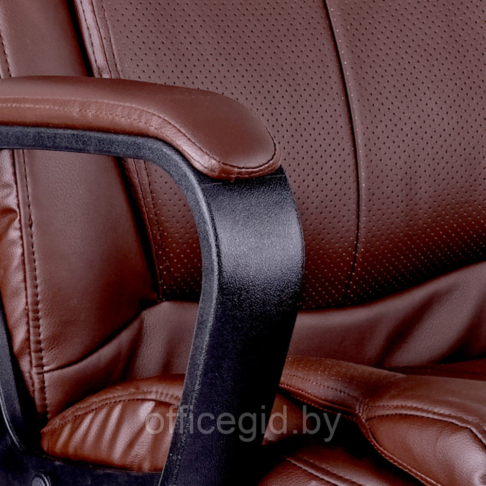 Кресло для руководителя Helmi "HL-E02 Income", экокожа, пластик, коричневый - фото 5 - id-p188893342