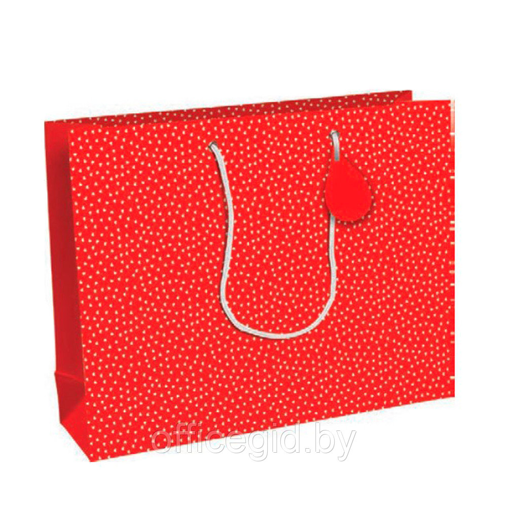 Пакет бумажный подарочный "Romance", 37.3x11.8x27.5 см, красный - фото 1 - id-p188890621