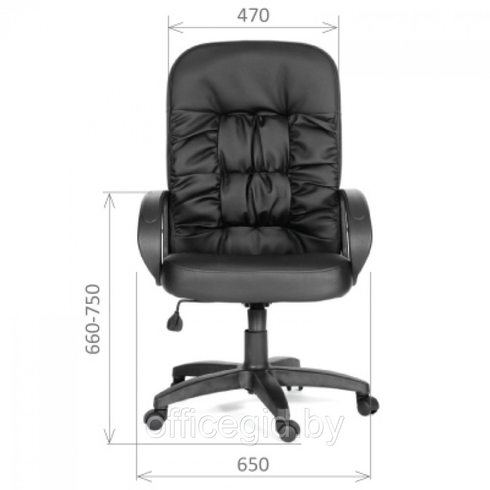 Кресло для руководителя "Chairman 416", экокожа, пластик, черный - фото 2 - id-p188893345