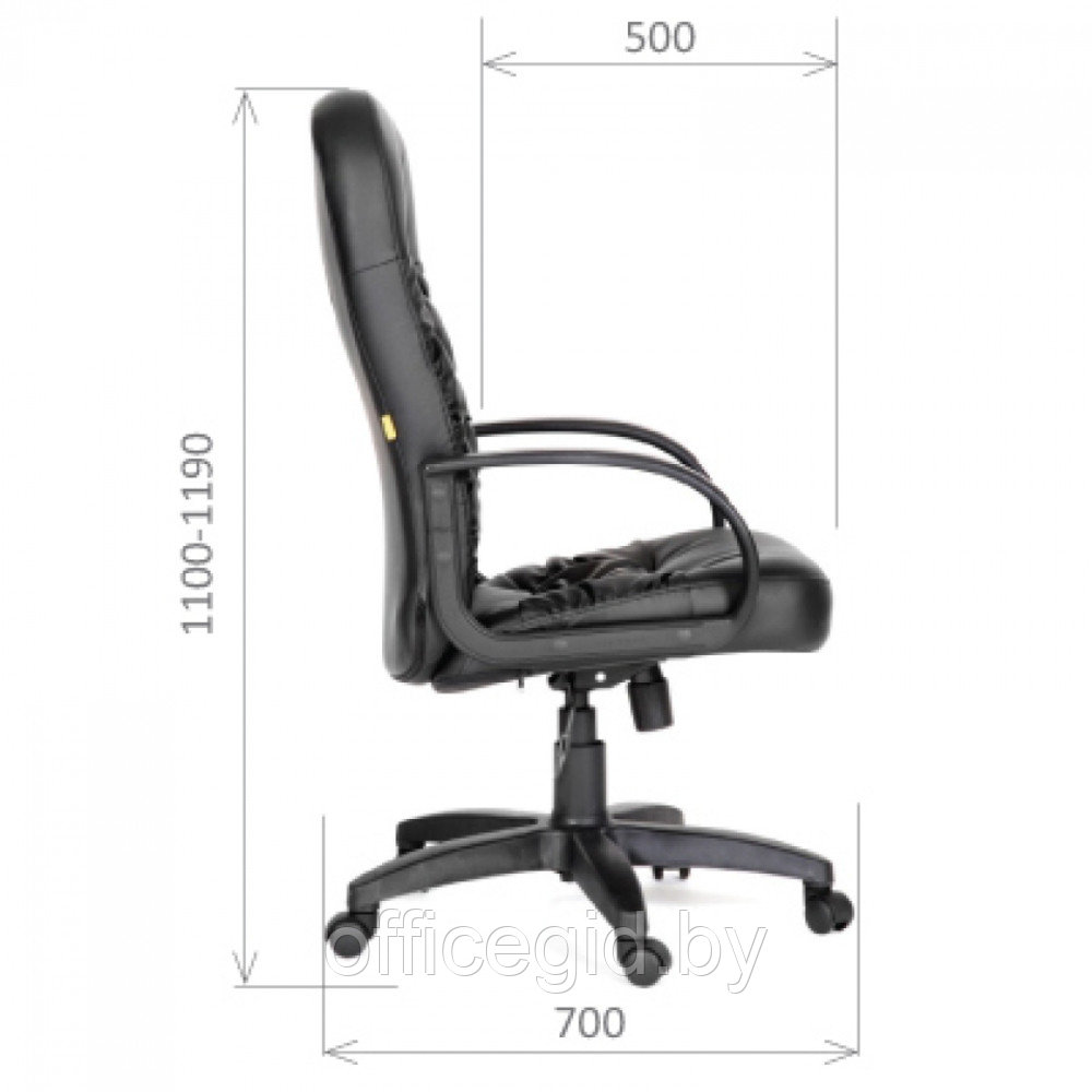 Кресло для руководителя "Chairman 416", экокожа, пластик, черный - фото 3 - id-p188893345