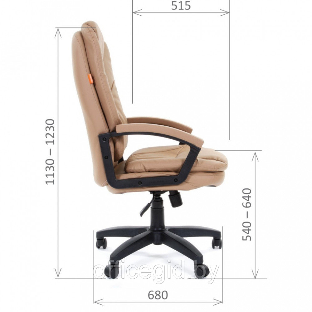 Кресло для руководителя "CHAIRMAN 668 LT" экокожа, пластик, черный - фото 3 - id-p188893346