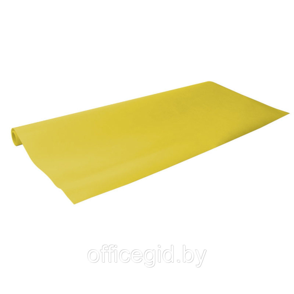 Бумага декоративная в рулоне "Coloured Kraft", 3x0,7 м, 65 г/м2, желтый - фото 1 - id-p188890627