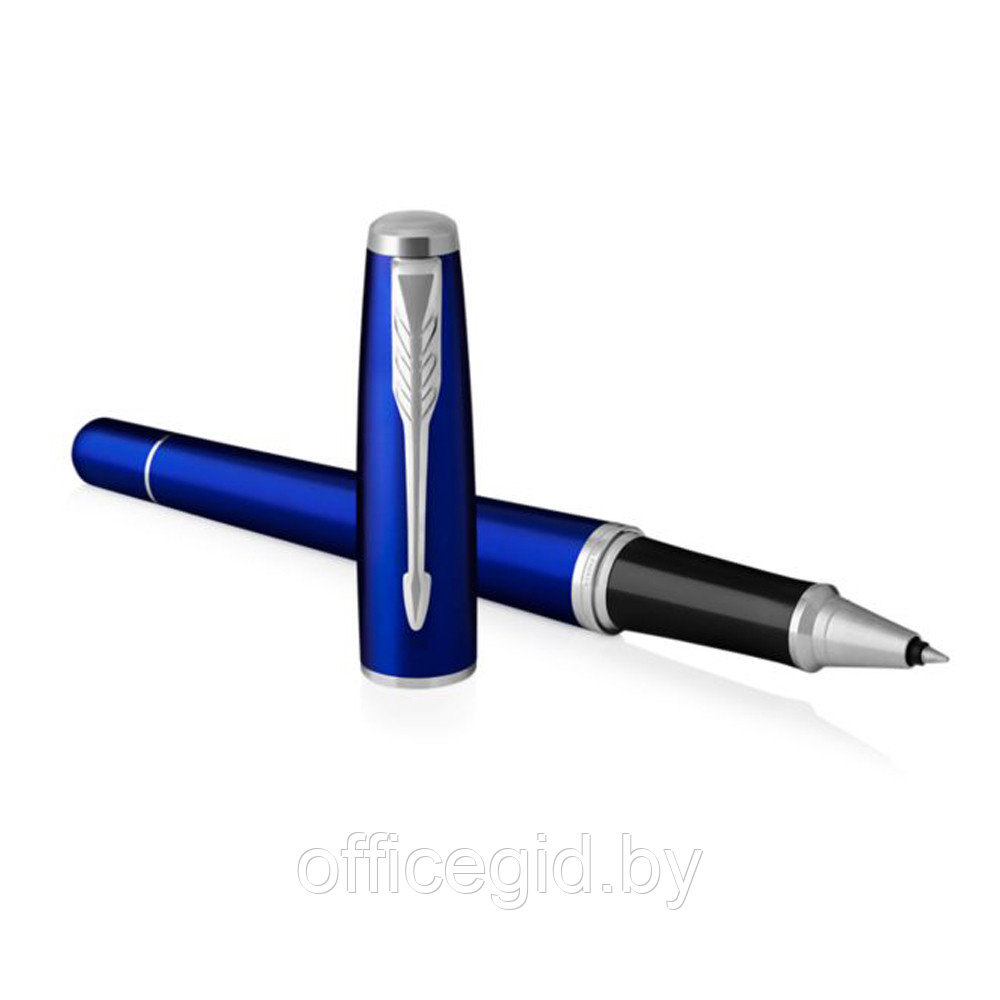 Ручка-роллер "Parker Urban Nightsky Blue CT" 0,5 мм, синий, серебристый, стерж. черный - фото 3 - id-p188888792