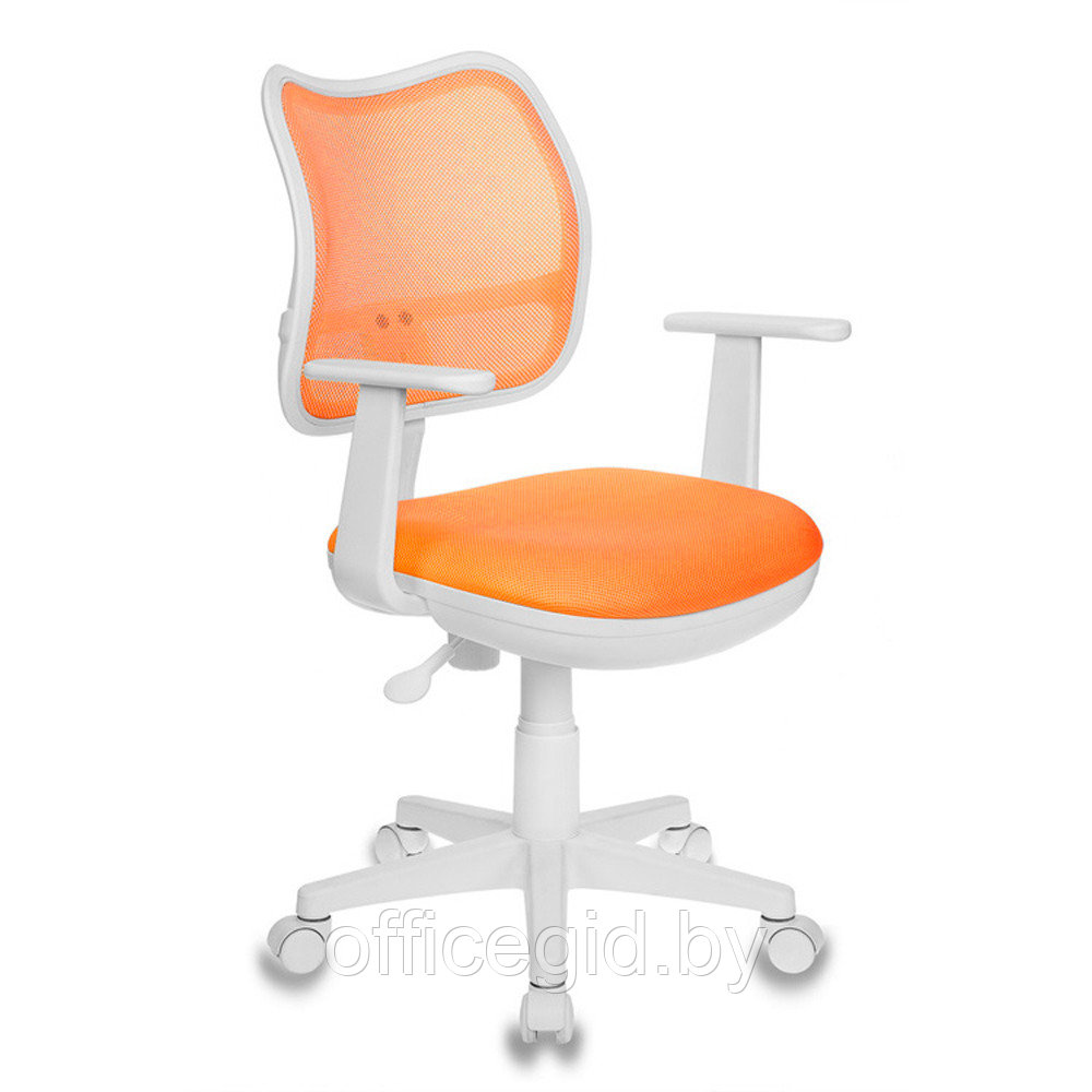 Кресло для детей Бюрократ "CH-W797/OR/TW-96-1", сетка, ткань, пластик, оранжевый - фото 1 - id-p188892456