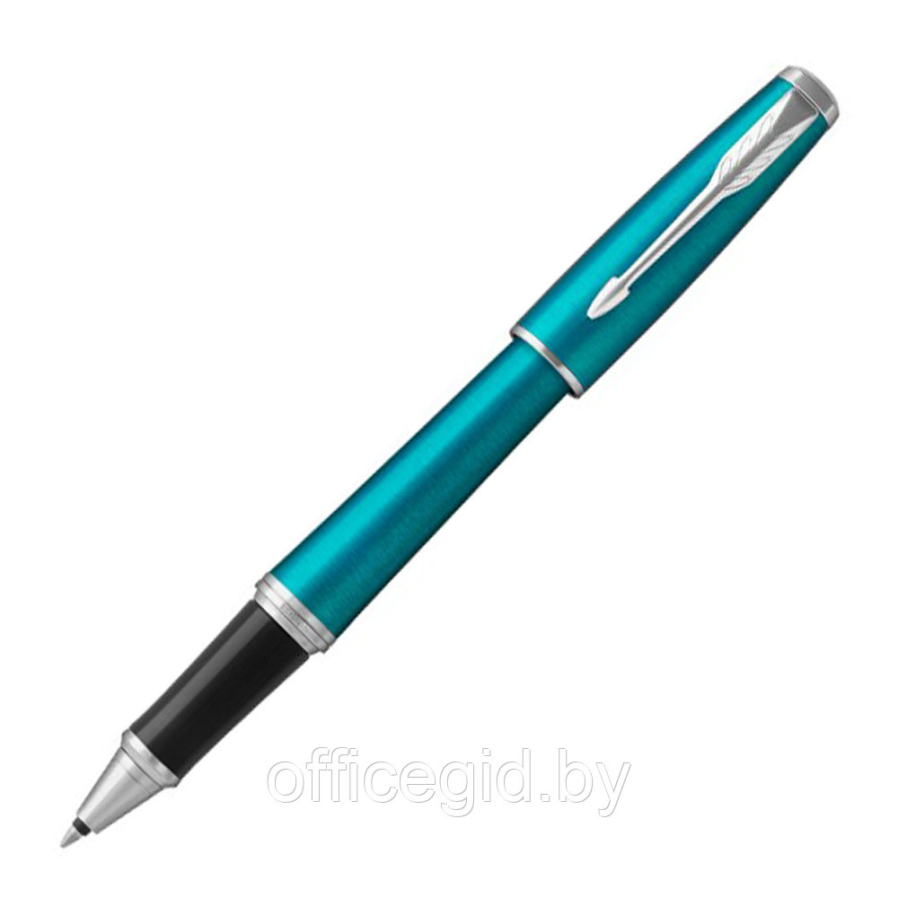 Ручка-роллер "Parker Urban Vibrant Blue CT", 0.5 мм, изумрудный, серебристый, стерж. черный - фото 1 - id-p188888799