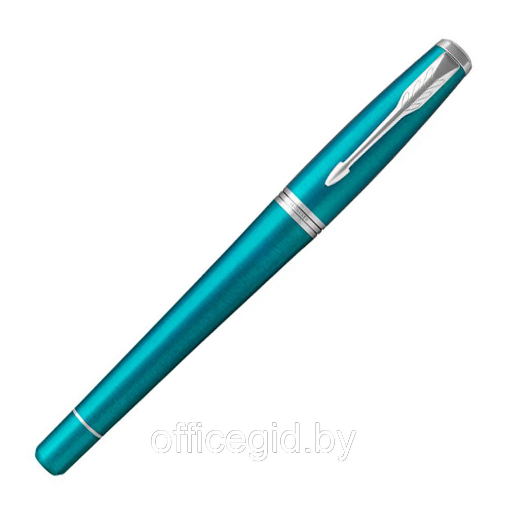 Ручка-роллер "Parker Urban Vibrant Blue CT", 0.5 мм, изумрудный, серебристый, стерж. черный - фото 2 - id-p188888799