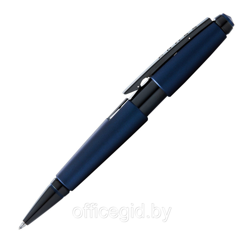 Ручка-роллер "Cross Edge Matte Blue Lacquer", 0.7 мм, матовый синий, черный, стерж. черный - фото 2 - id-p188888803
