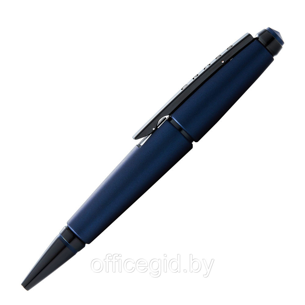 Ручка-роллер "Cross Edge Matte Blue Lacquer", 0.7 мм, матовый синий, черный, стерж. черный - фото 4 - id-p188888803