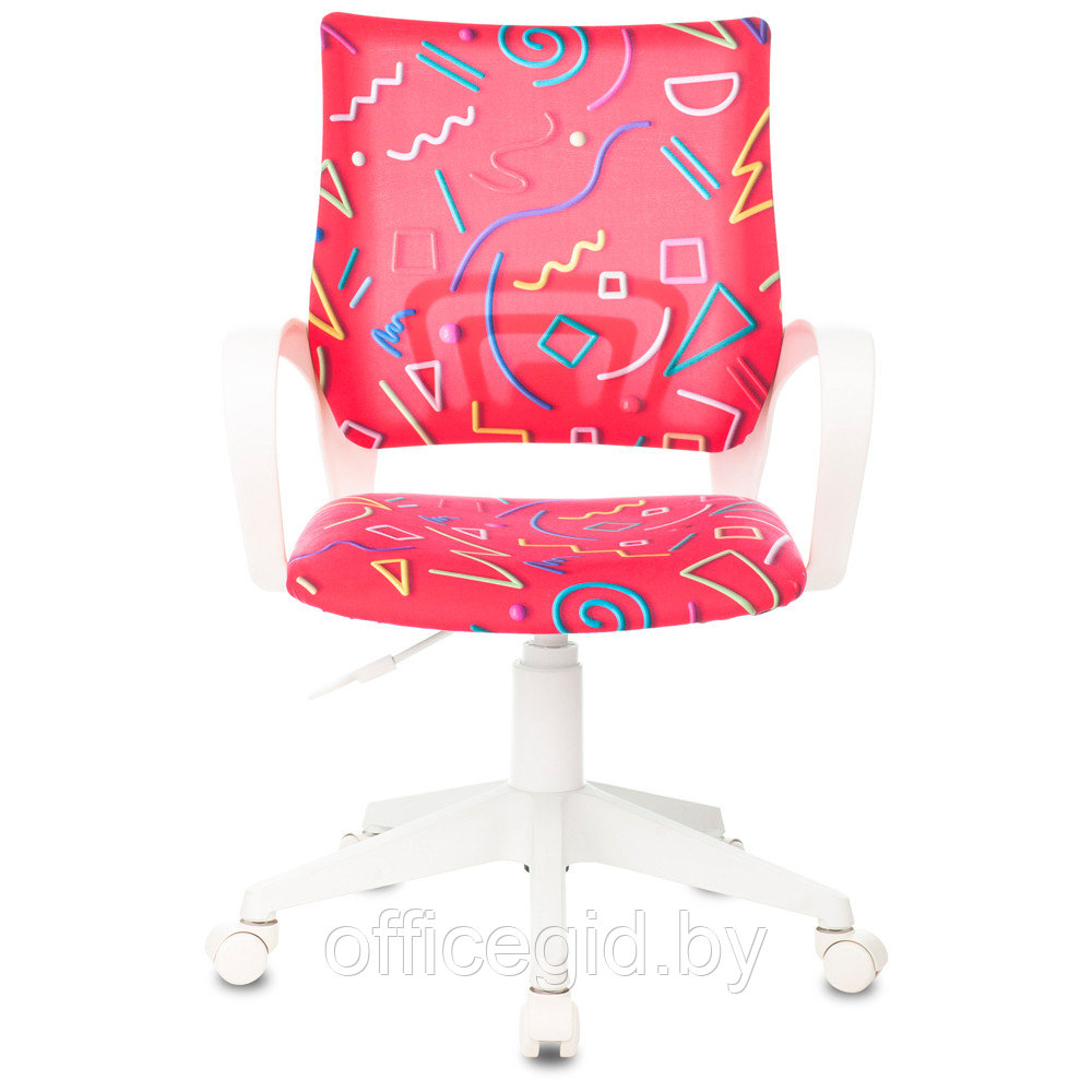 Кресло детское Бюрократ KD-W4, ткань, пластик, малиновый - фото 2 - id-p188892466