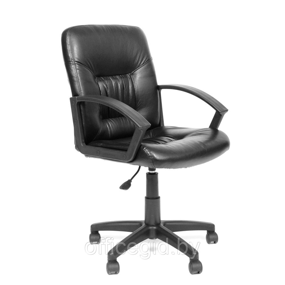 Кресло для персонала "CHAIRMAN 651", экокожа, пластик, черный