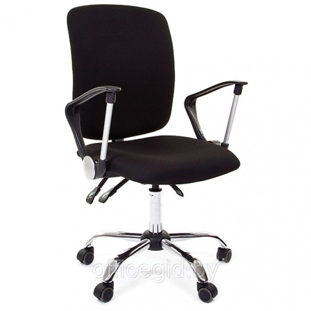 Кресло для персонала "Chairman 9801 Chrome", ткань, металл, черный - фото 1 - id-p188893376