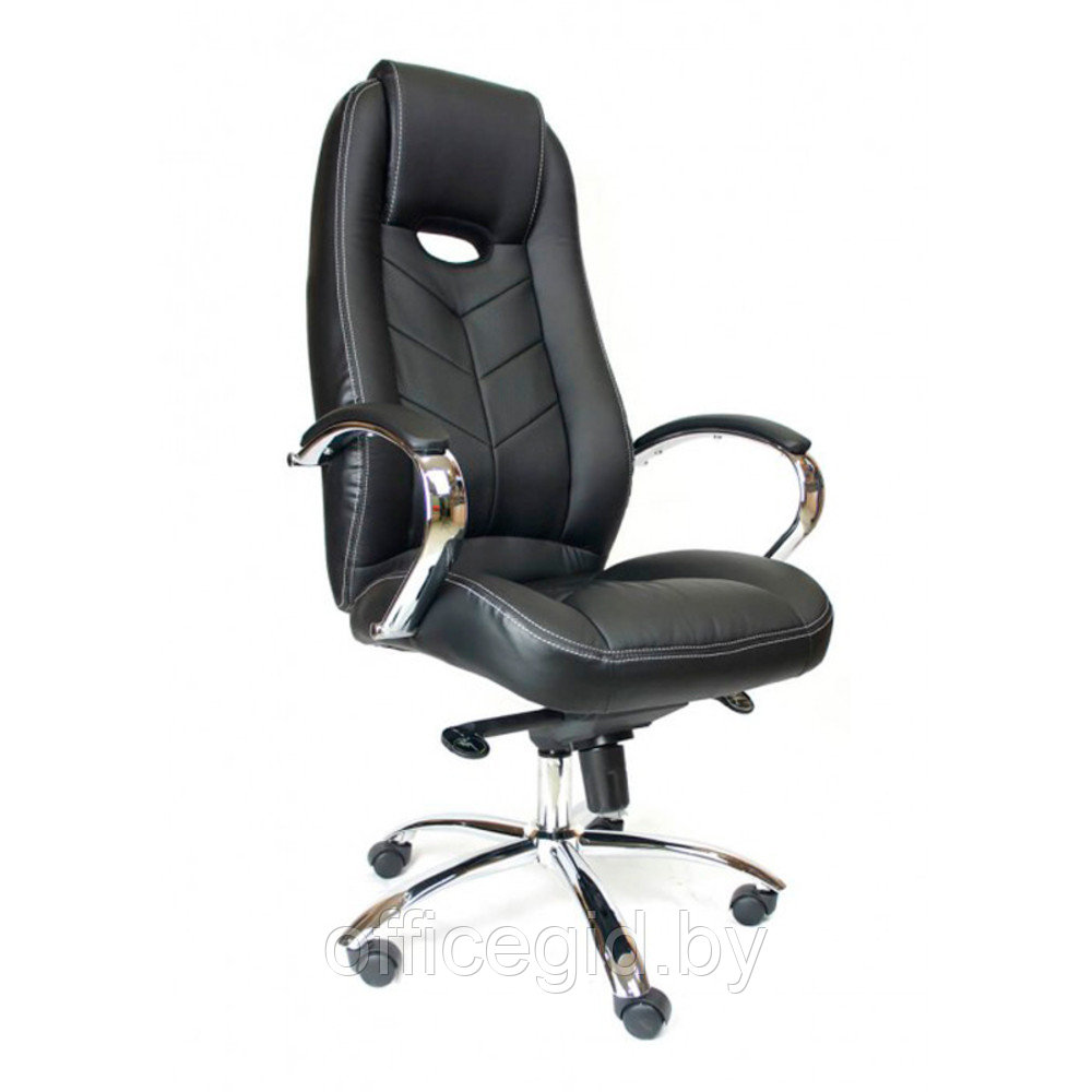 Кресло для руководителя EVERPROF "DRIFT PU", экокожа, металл, черный - фото 1 - id-p188893383