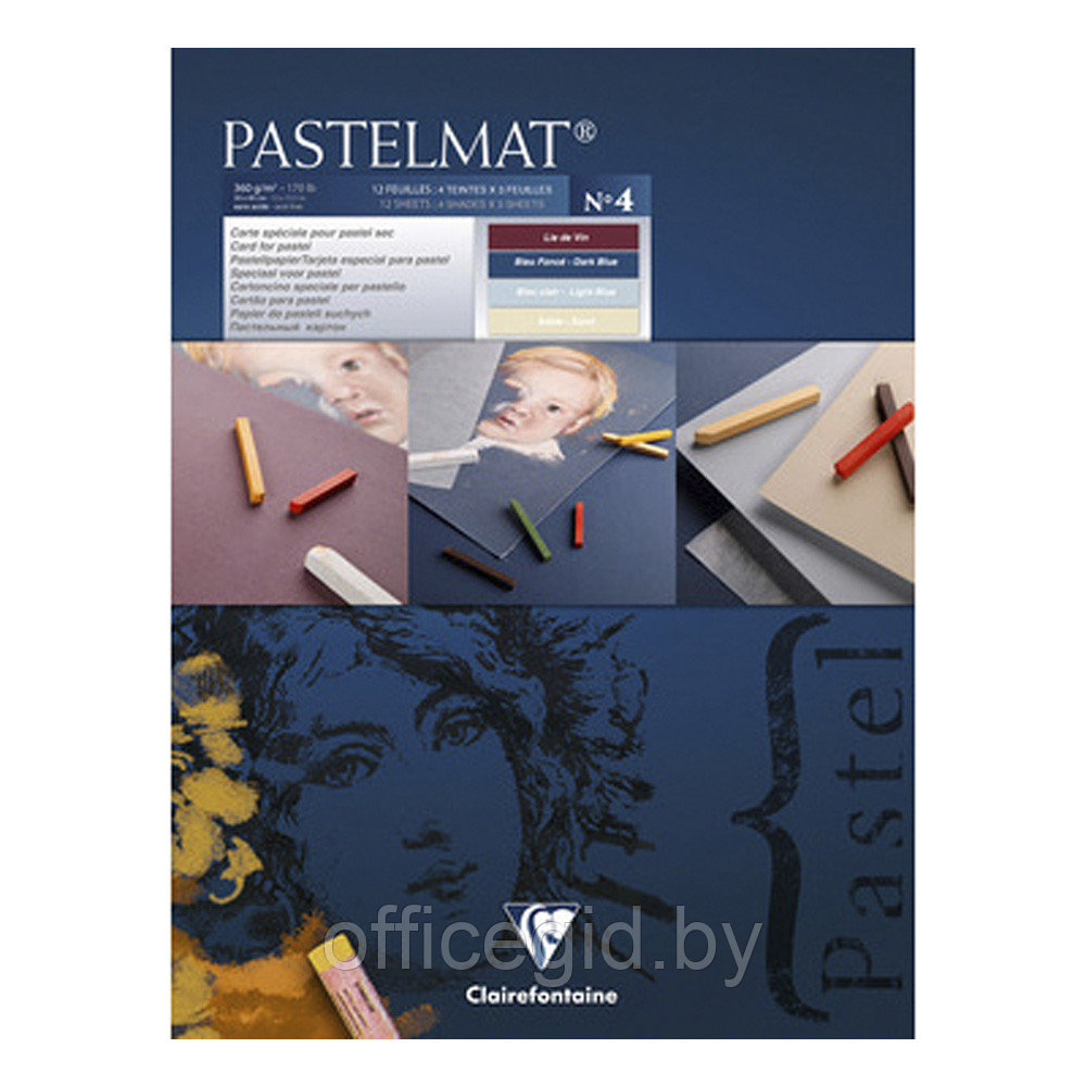 Блок бумаги "Pastelmat", 18x24 см, 360 г/м2, 12 листов, 4 цвета - фото 1 - id-p188890671