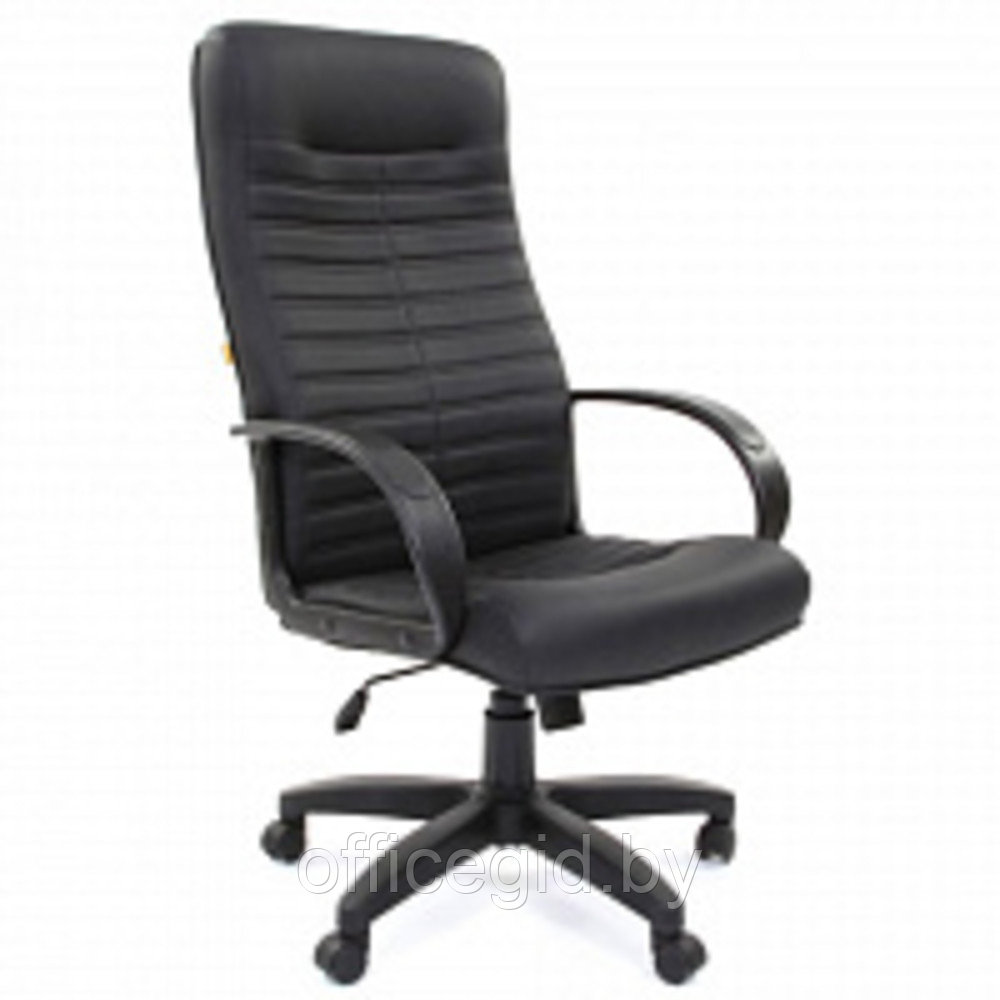Кресло для руководителя "CHAIRMAN 480 LT" экокожа, пластик, черный - фото 1 - id-p188893392