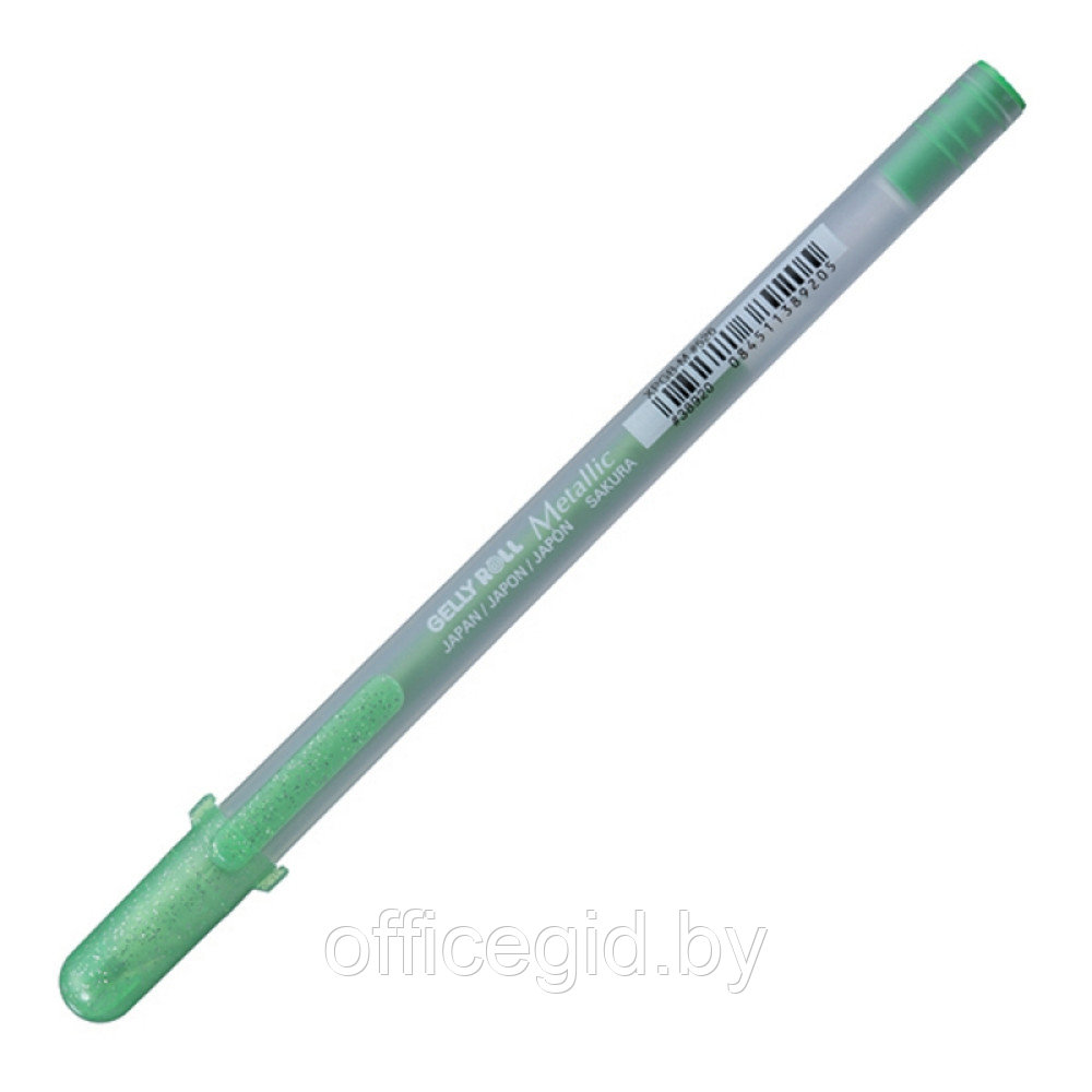 Ручка гелевая "Gelly Roll Metallic", 1.0 мм, прозрачный, стерж. изумрудный - фото 1 - id-p188885232