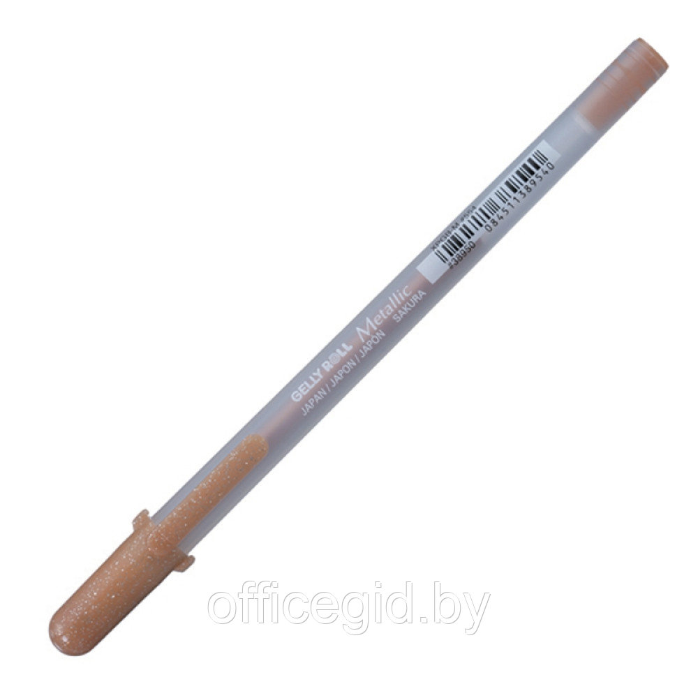 Ручка гелевая "Gelly Roll Metallic", 1.0 мм, прозрачный, стерж. медный