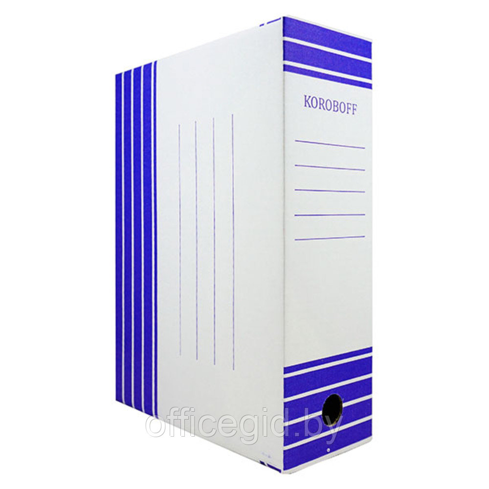 Коробка архивная "Koroboff", 100x322x240 мм, синий - фото 1 - id-p188887991