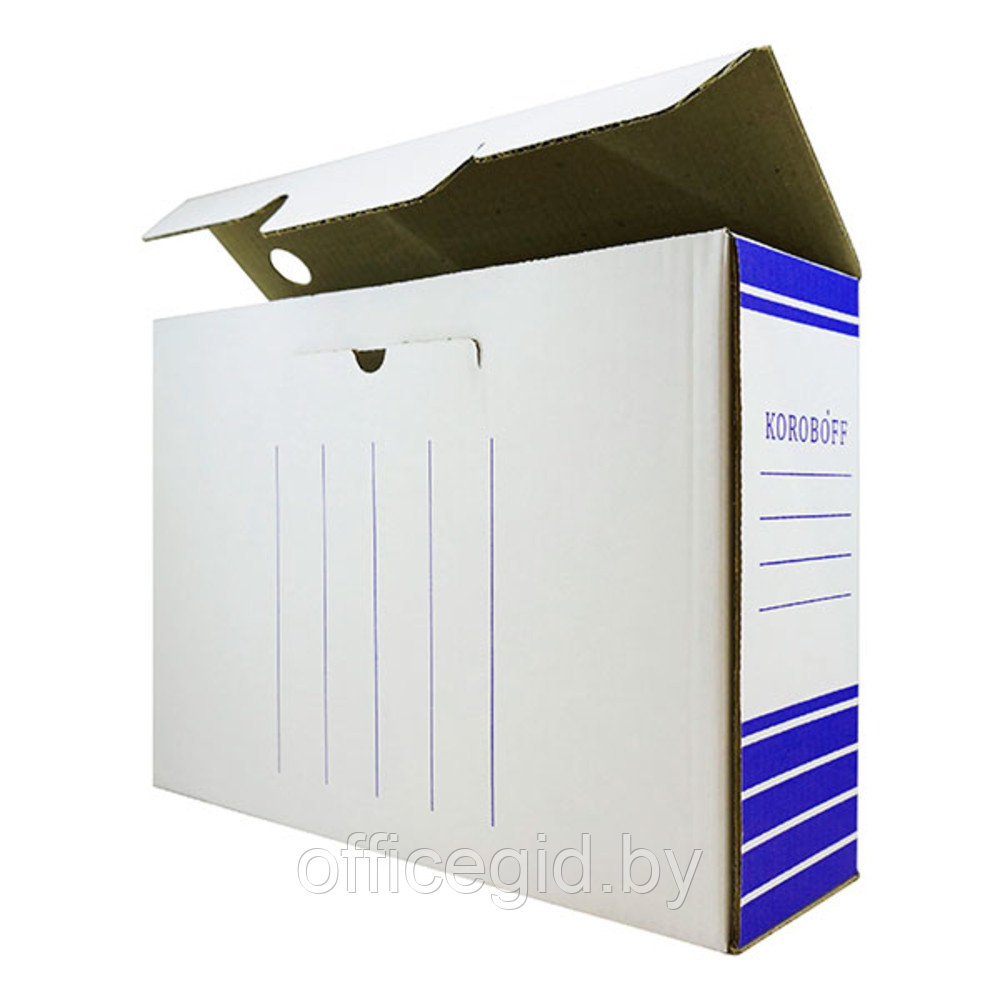 Коробка архивная "Koroboff", 100x322x240 мм, синий - фото 3 - id-p188887991