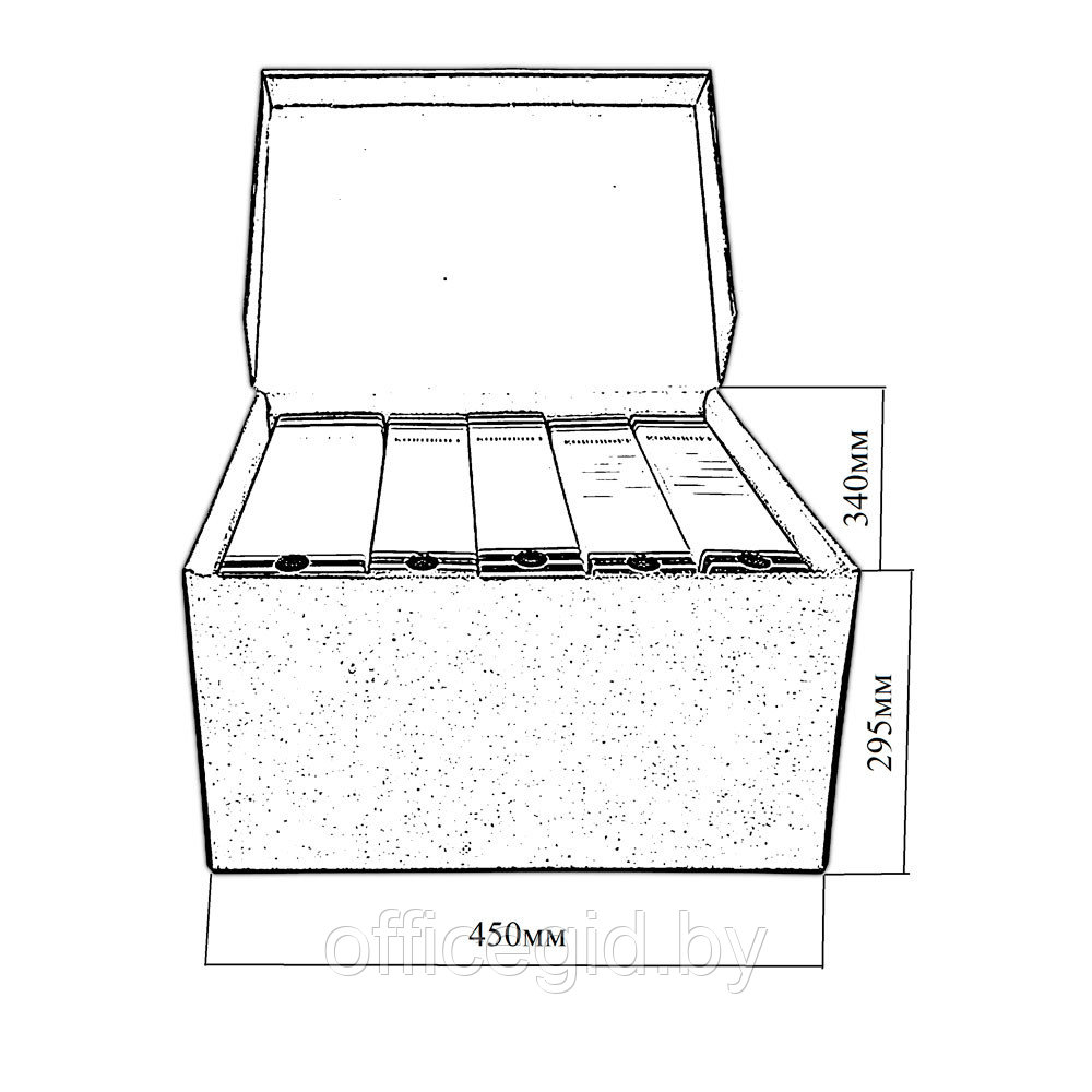 Короб архивный "Koroboff" с крышкой, 450x340x295 мм, коричневый - фото 6 - id-p188887996