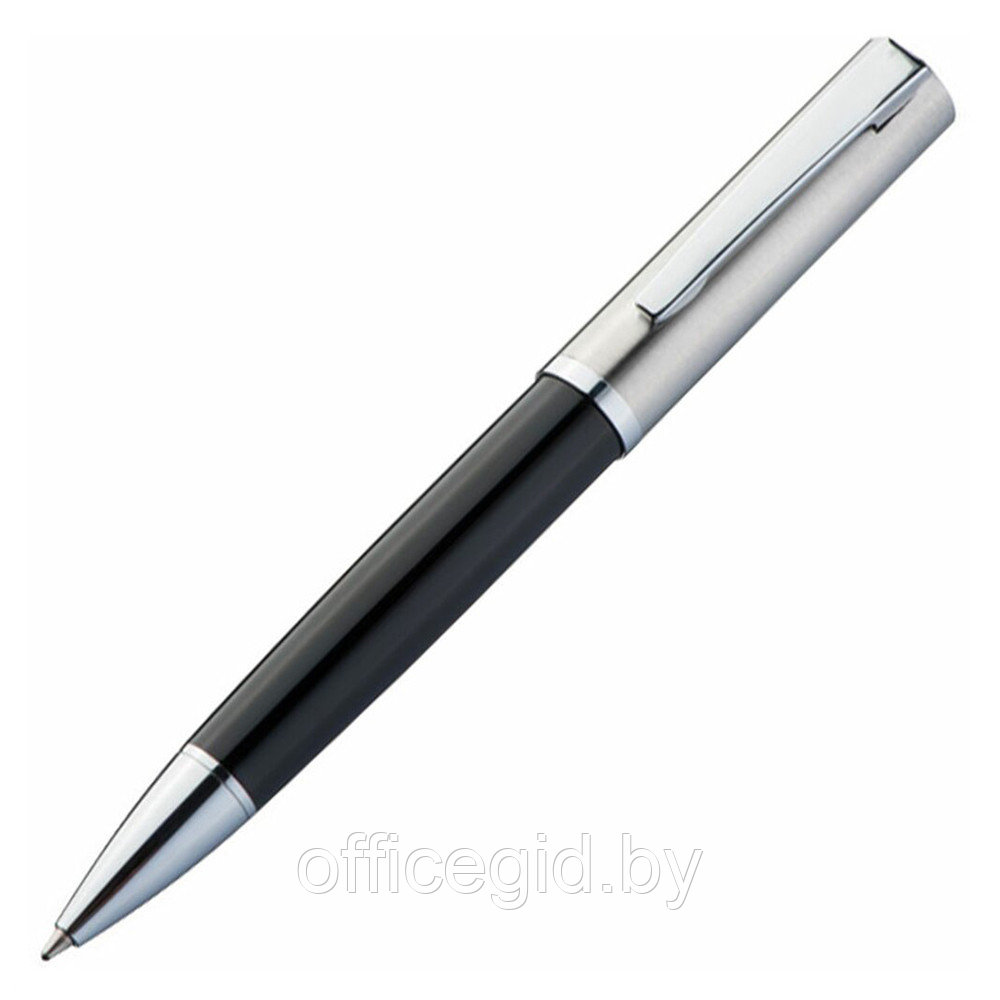 Ручка шариковая автоматическая Mark Twain "1338303", черный, серебристый, стерж. синий - фото 1 - id-p188888888