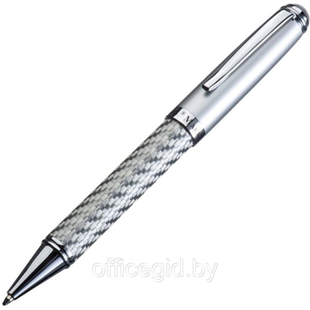 Ручка шариковая автоматическая "Columbia", серебристый, стерж. синий - фото 1 - id-p188888889