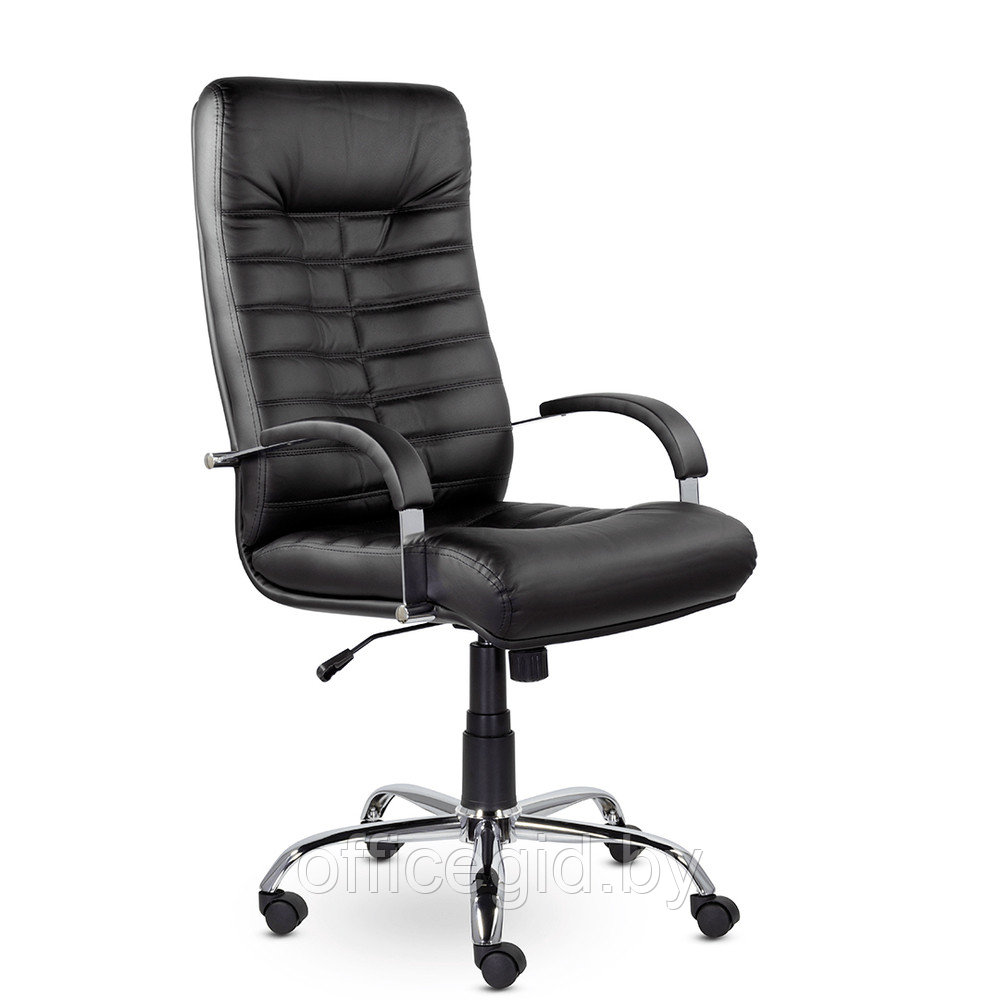 Кресло для руководителя UTFC Орион В хром, экокожа, черный - фото 1 - id-p188893436