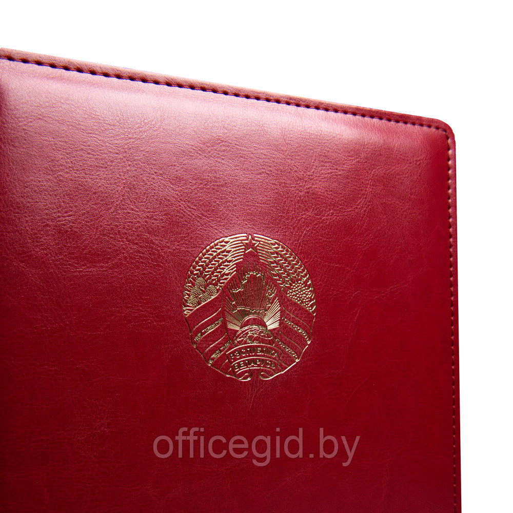 Папка на подпись с гербом, бордовый - фото 2 - id-p188888014