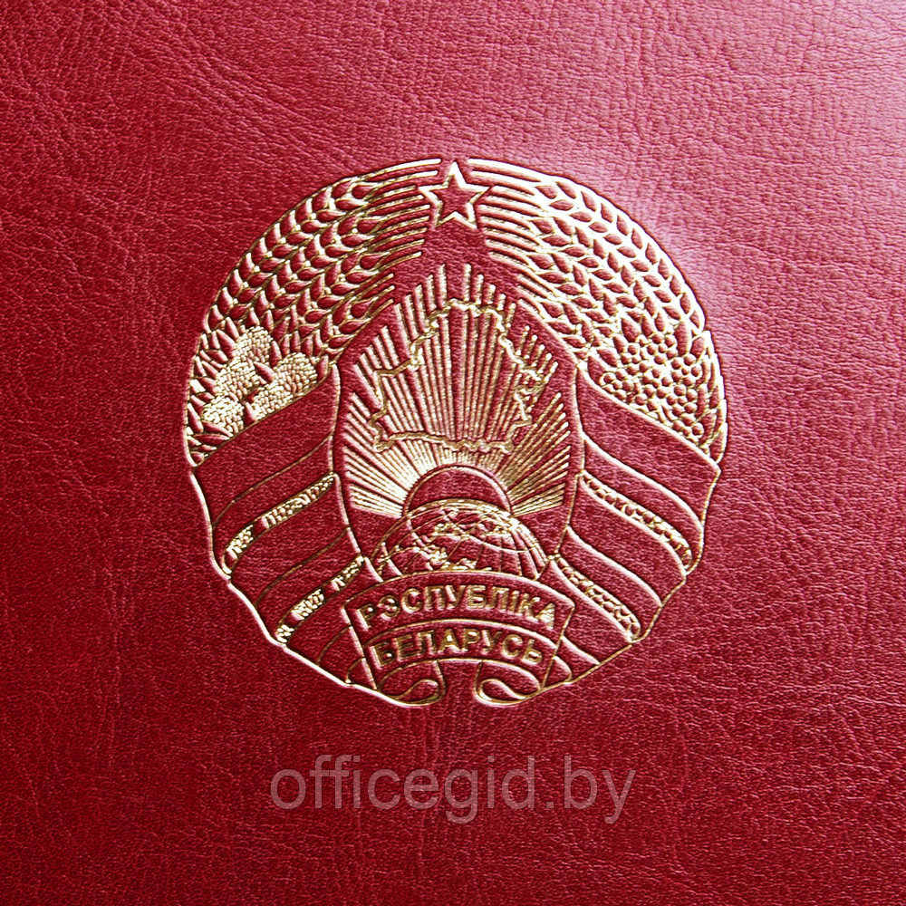 Папка на подпись с гербом, бордовый - фото 3 - id-p188888014