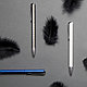 Ручка шариковая автоматическая Xindao "X3.1", 1.0 мм, синий, серебристый, стерж. синий, фото 6