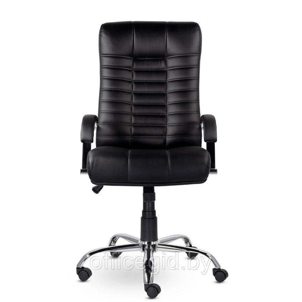 Кресло для руководителя UTFC Атлант В хром, экокожа S0401, черный - фото 5 - id-p188893444