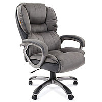 Кресло для руководителя "Chairman 434", вельвет, пластик, серый