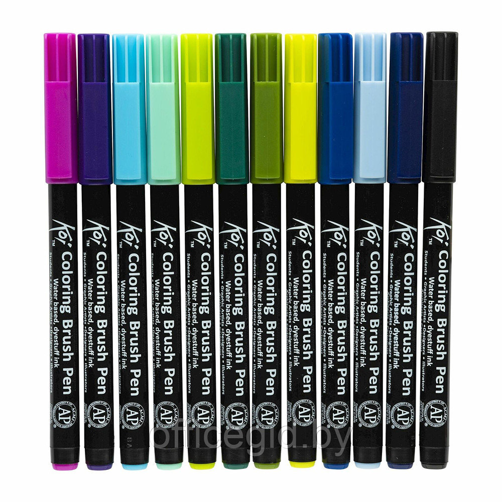 Набор маркеров акварельных "Koi Color Brush", 24 цвета - фото 3 - id-p188884686
