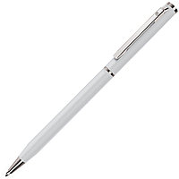 Ручка шариковая автоматическая "Slim 1100", 0.7 мм, белый, серебристый, стерж. синий
