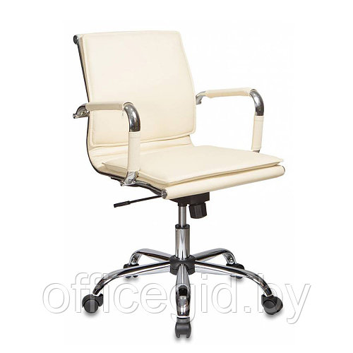 Кресло для руководителя "Бюрократ CH-993" низкая спинка, кожзам, хром ...