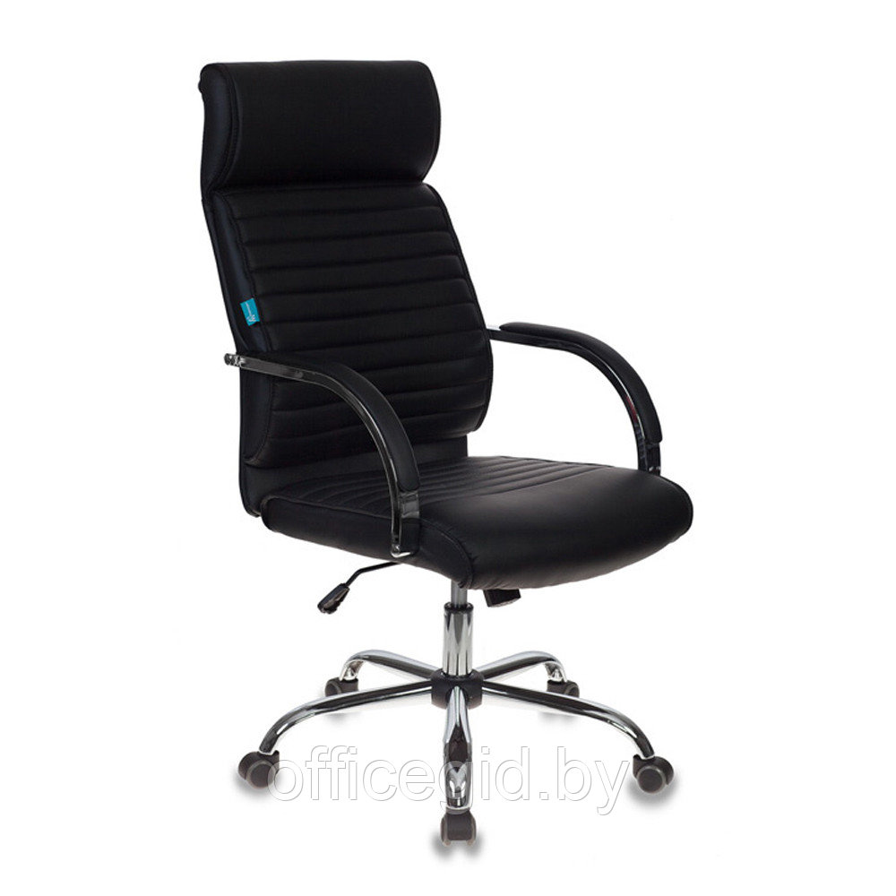 Кресло для руководителя "Бюрократ T-8010SL", кожзам, хром, черный - фото 1 - id-p188893462