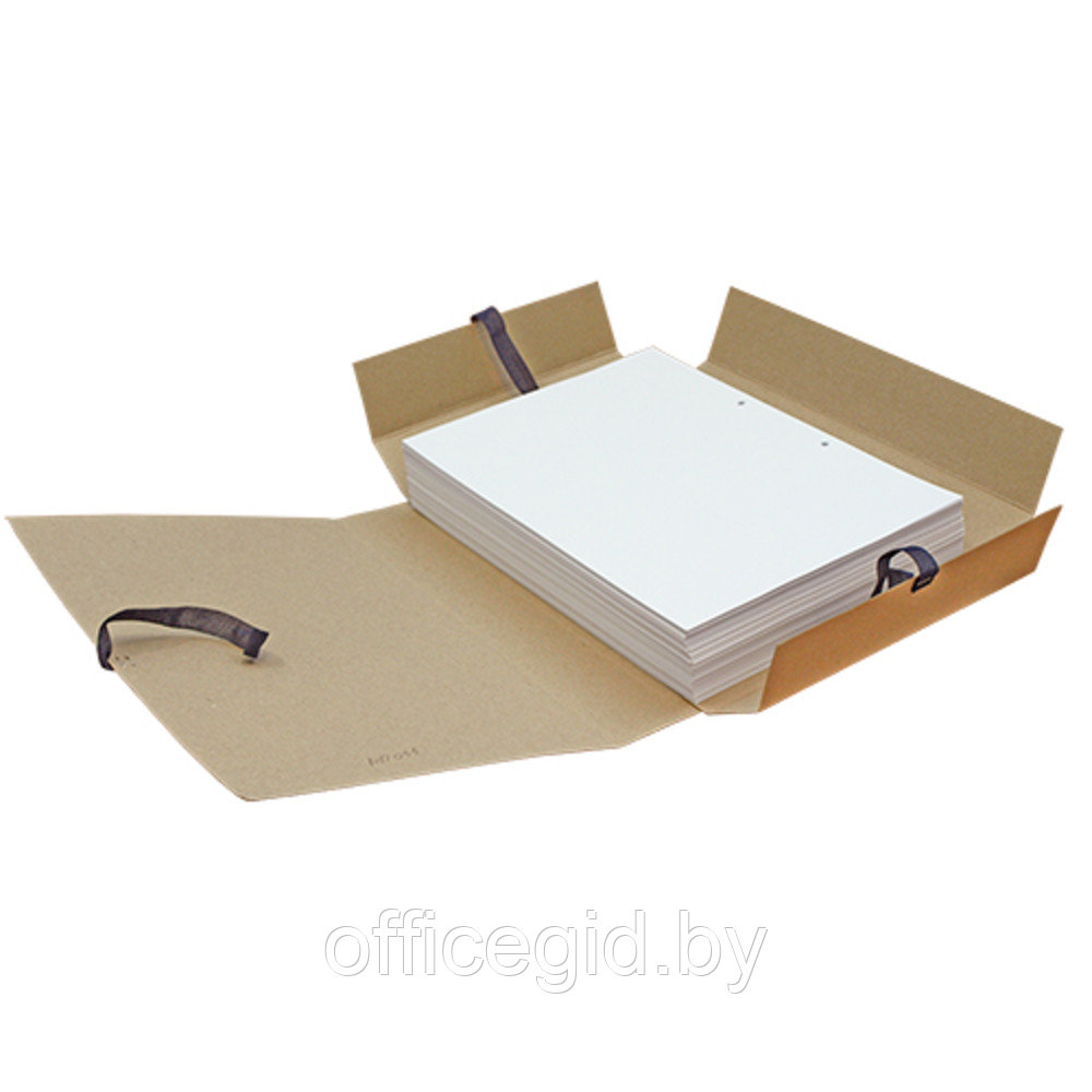 Папка для бумаг с завязками, 50 мм, 4 завязки, крафт - фото 3 - id-p188888032