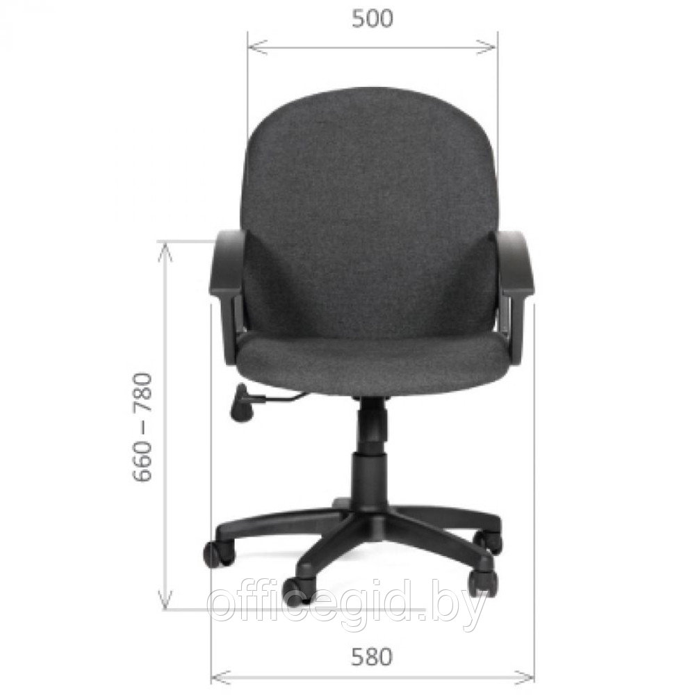 Кресло для персонала "Chairman 681", ткань, пластик, серый - фото 3 - id-p188893474