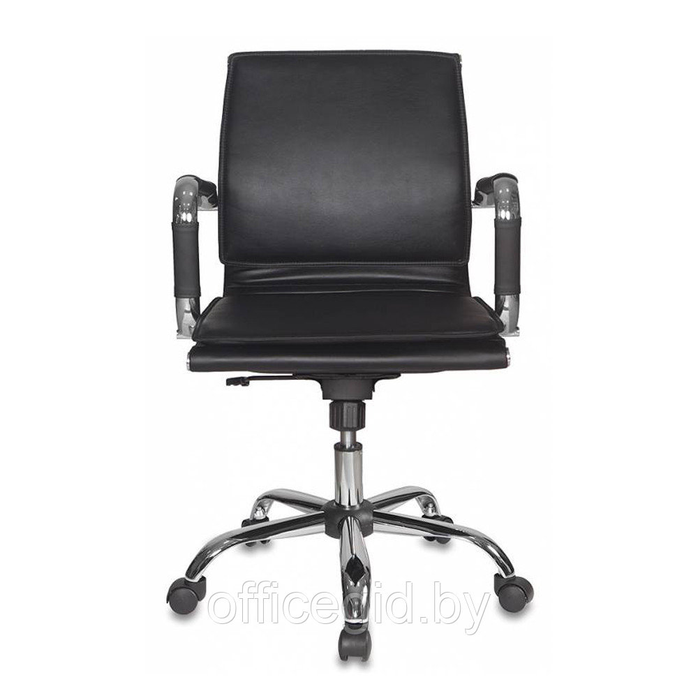 Кресло для руководителя "Бюрократ CH-993" низкая спинка, кожзам, хром, черный - фото 2 - id-p188893478