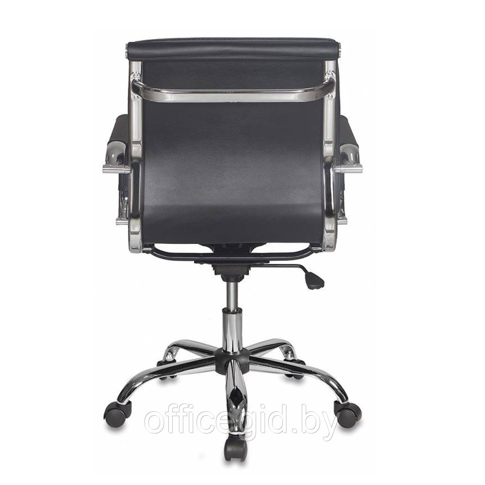 Кресло для руководителя "Бюрократ CH-993" низкая спинка, кожзам, хром, черный - фото 4 - id-p188893478