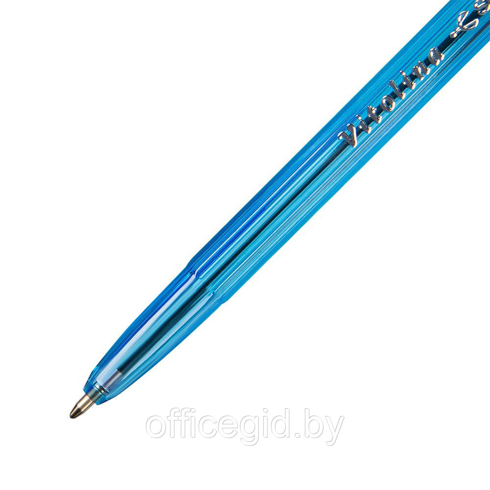 Ручка шариковая "Vitolina", 1.0 мм, прозрачный, стерж. синий - фото 2 - id-p188888936
