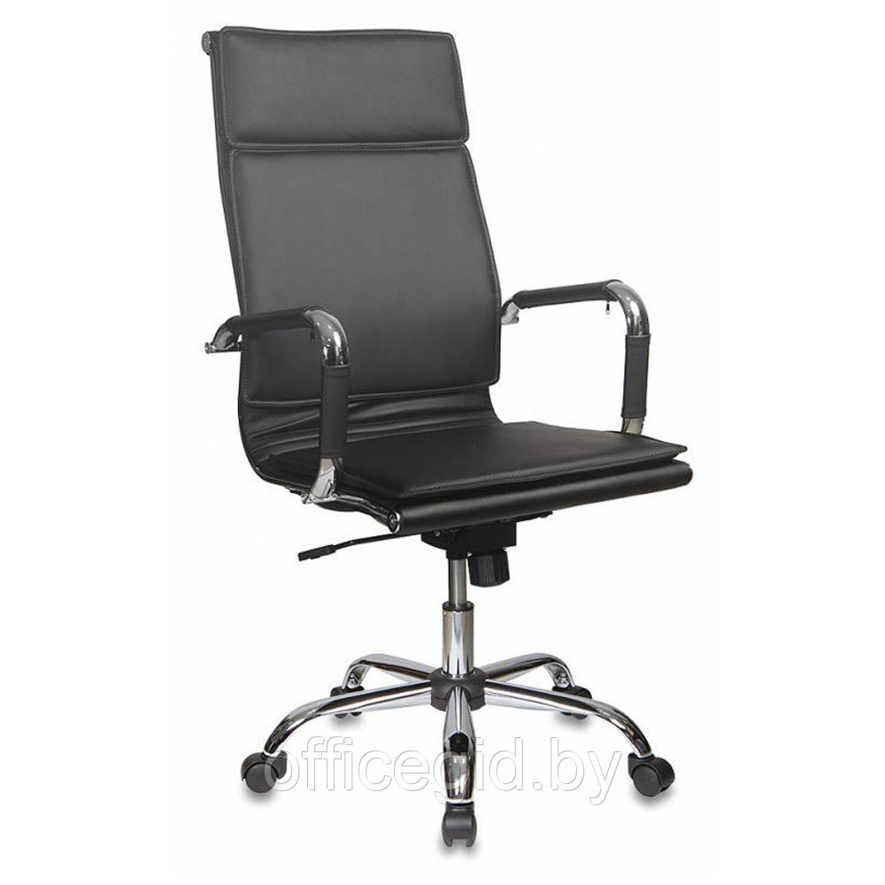 Кресло для руководителя "Бюрократ CH-993" высокая спинка, кожзам, хром, черный - фото 1 - id-p188893482