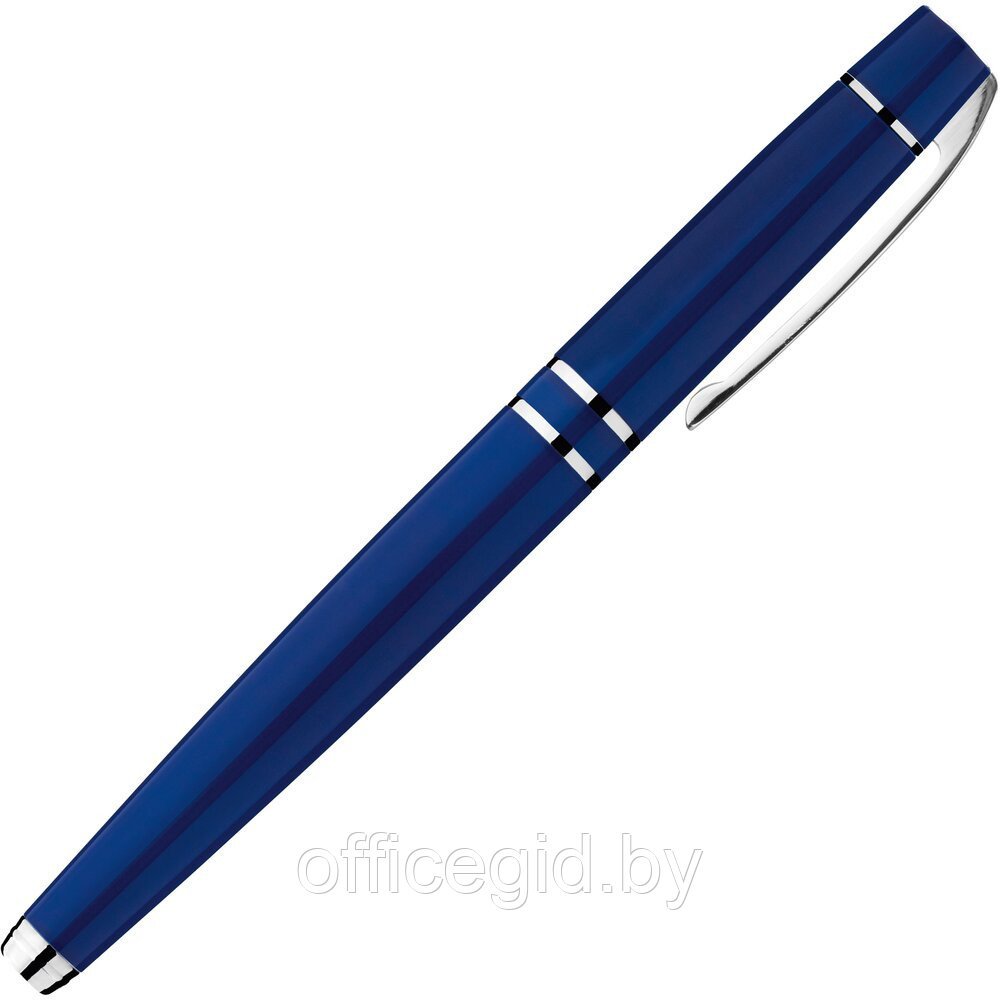 Ручка-роллер "UMA Vip R", 0.7 мм, синий, серебристый, стерж. синий - фото 1 - id-p188888957