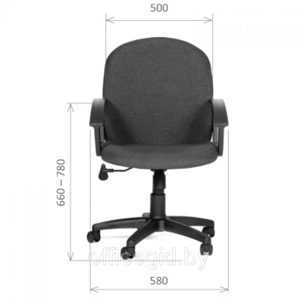 Кресло для персонала "Chairman 681", ткань, пластик, черный - фото 3 - id-p188893496
