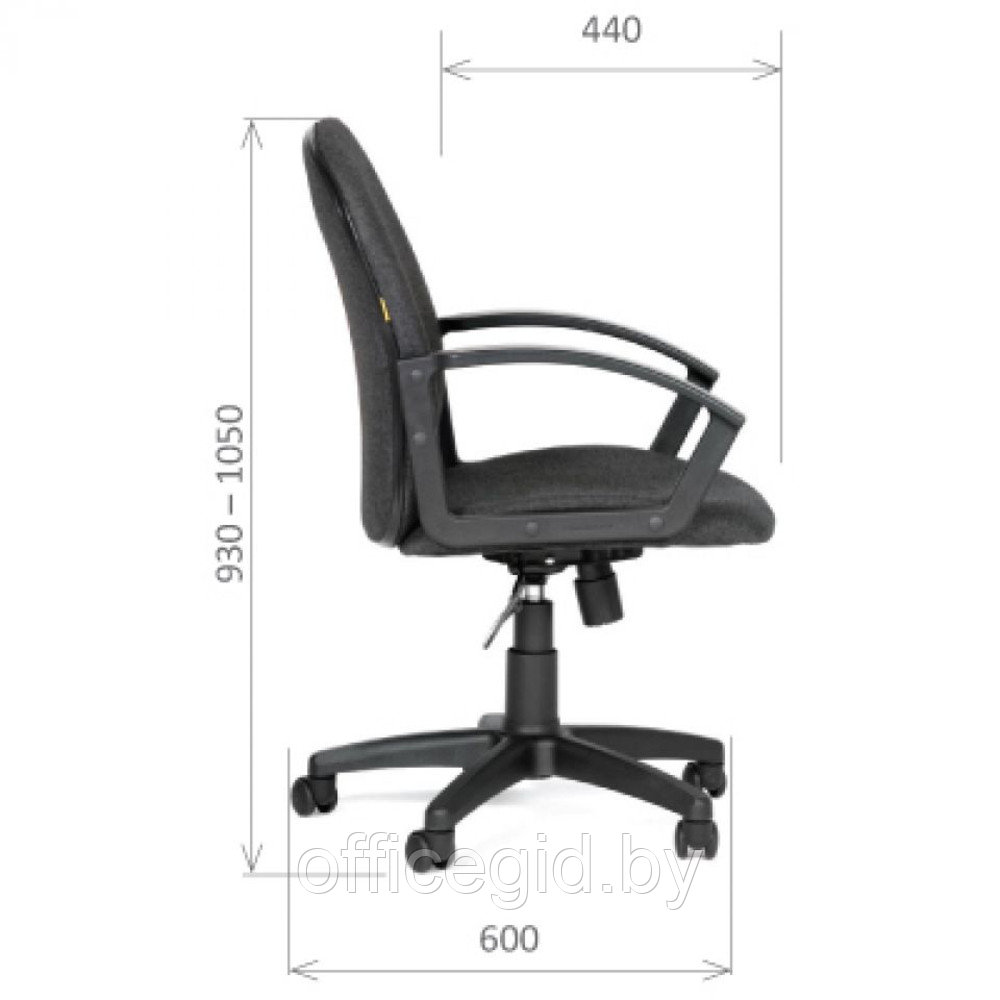 Кресло для персонала "Chairman 681", ткань, пластик, черный - фото 4 - id-p188893496