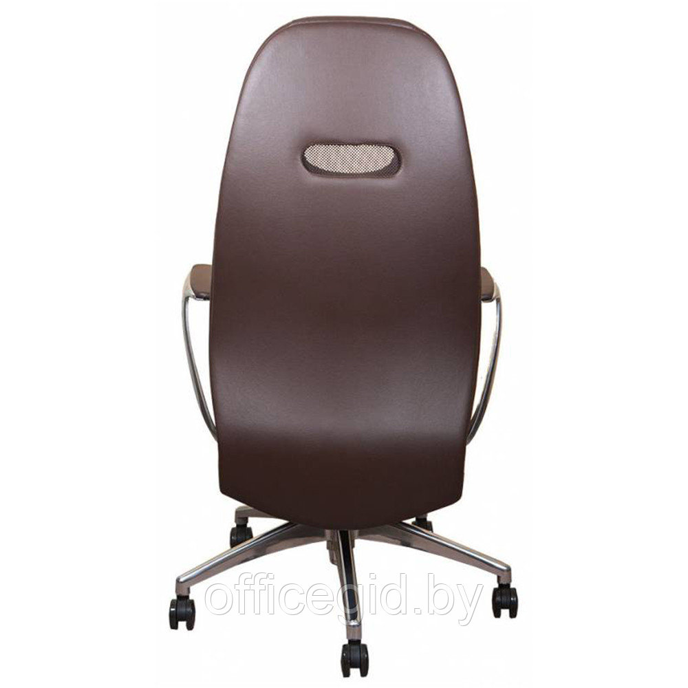 Кресло для руководителя "Бюрократ ZEN", кожа, алюминий, коричневый - фото 4 - id-p188893499